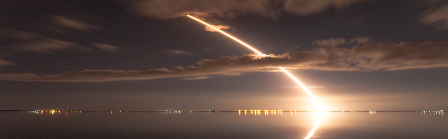 Night-time rocket launch