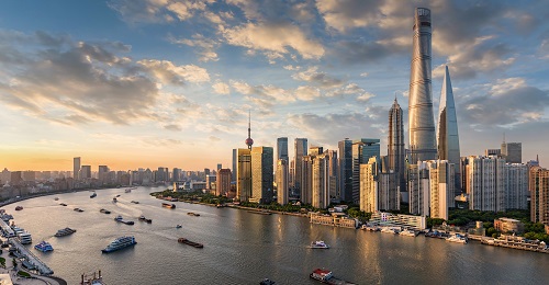 View of the skyline of Shanghai